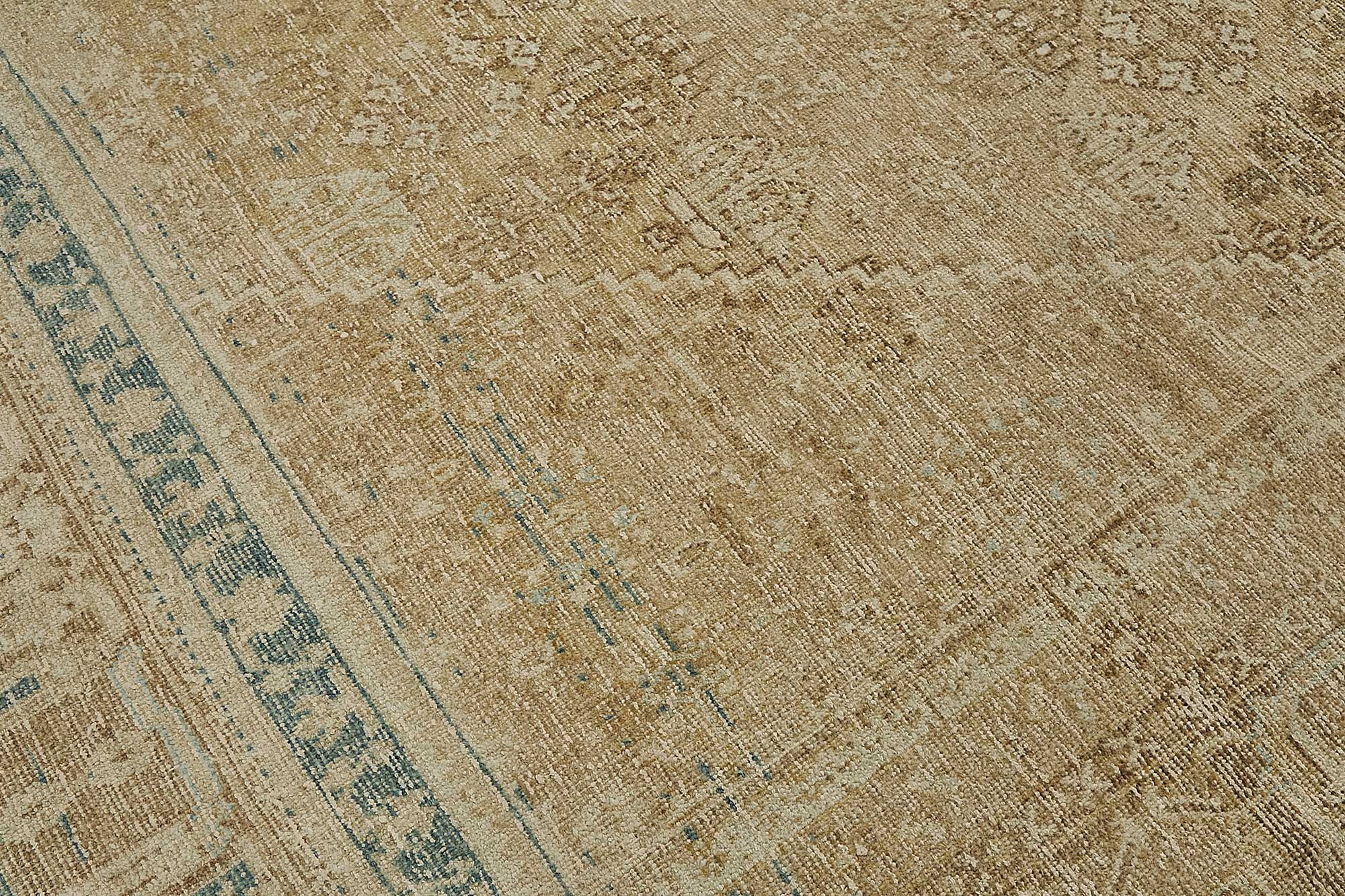 10x13 Beige Antique Persian Joshaghan Rug - 50115