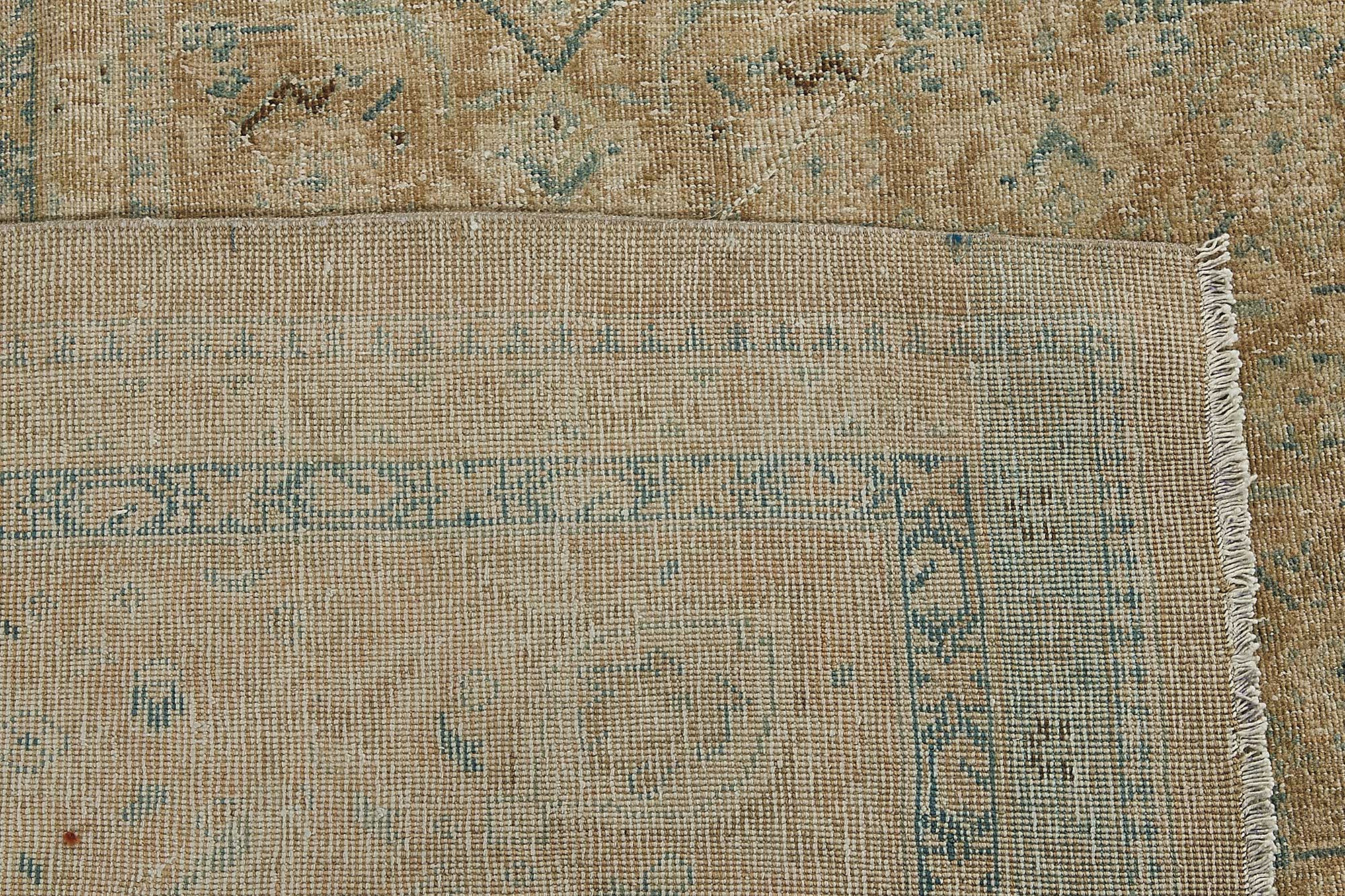 11x14 Beige Antique Persian Tabriz Rug - 50116