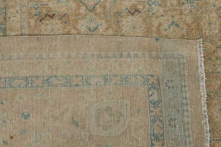 11x14 Beige Antique Persian Tabriz Rug - 50116