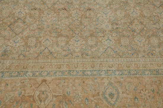 11x14 Beige Antique Persian Tabriz Rug - 50116