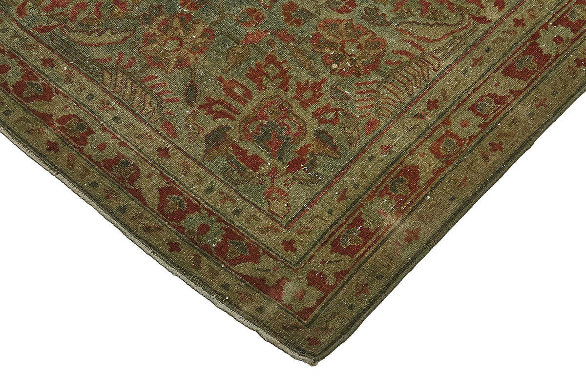 12x21 Beige Antique Persian Saruk Rug - 50117