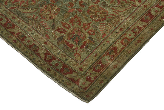 12x21 Beige Antique Persian Saruk Rug - 50117