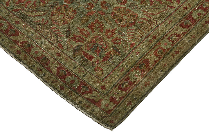 12x21 Beige Antique Persian Saruk Rug - 50117
