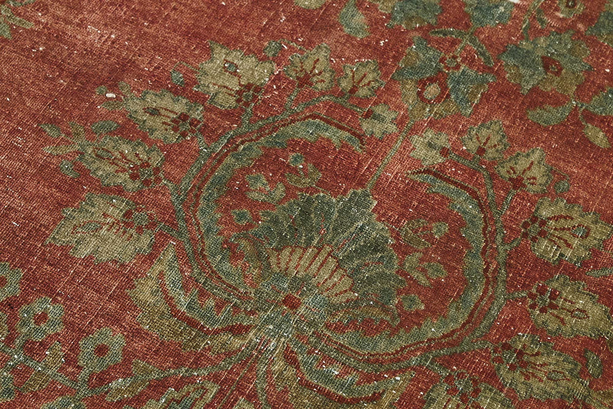 12x21 Beige Antique Persian Saruk Rug - 50117