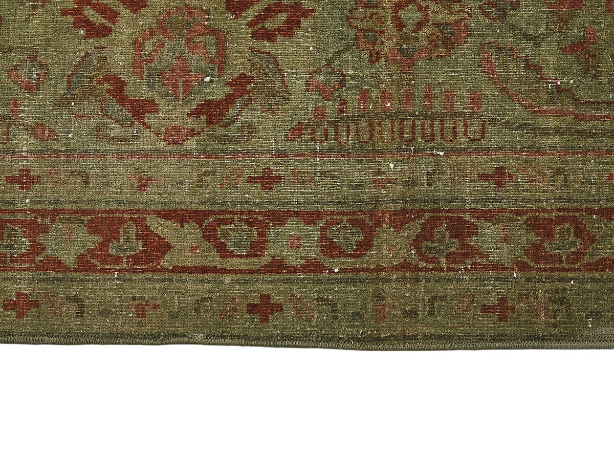 12x21 Beige Antique Persian Saruk Rug - 50117