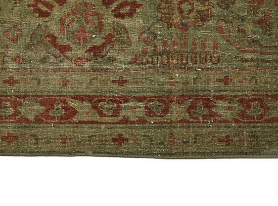 12x21 Beige Antique Persian Saruk Rug - 50117