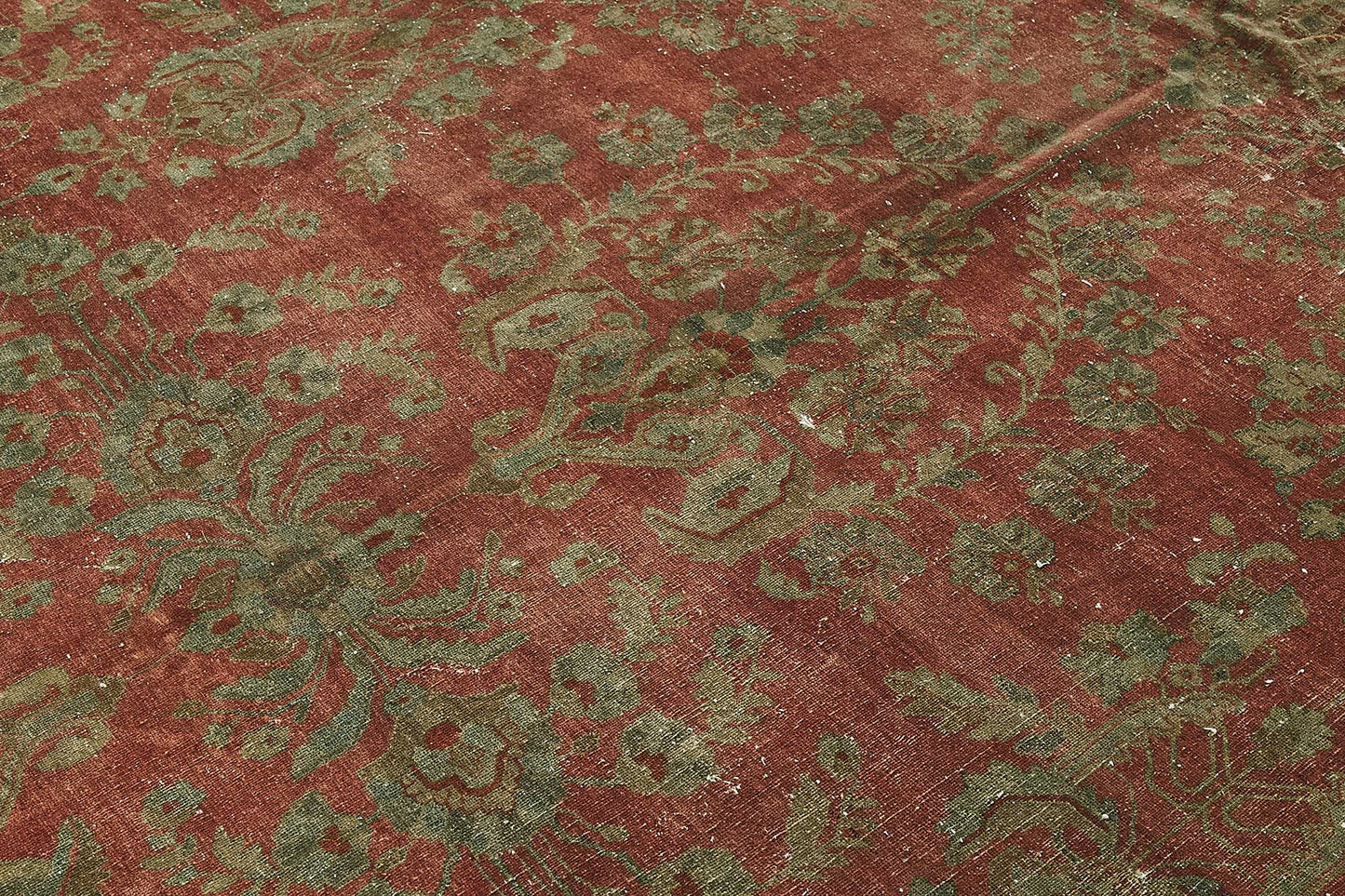 12x21 Beige Antique Persian Saruk Rug - 50117