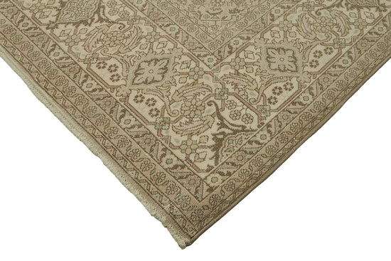 10x13 Beige Antique Persian Tabriz Rug - 50118