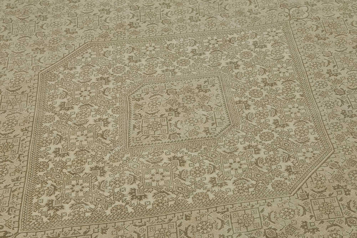10x13 Beige Antique Persian Tabriz Rug - 50118