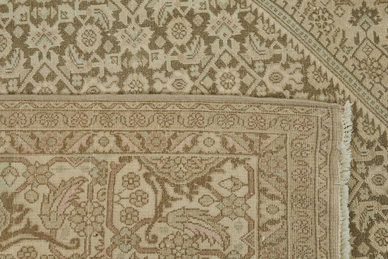 10x13 Beige Antique Persian Tabriz Rug - 50118