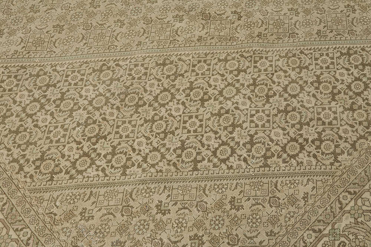 10x13 Beige Antique Persian Tabriz Rug - 50118