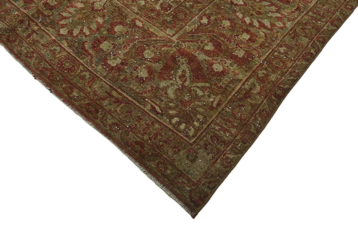11x19 Beige Antique Persian Saruk Rug - 50120