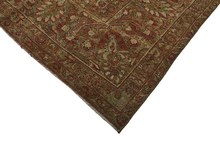 11x19 Beige Antique Persian Saruk Rug - 50120