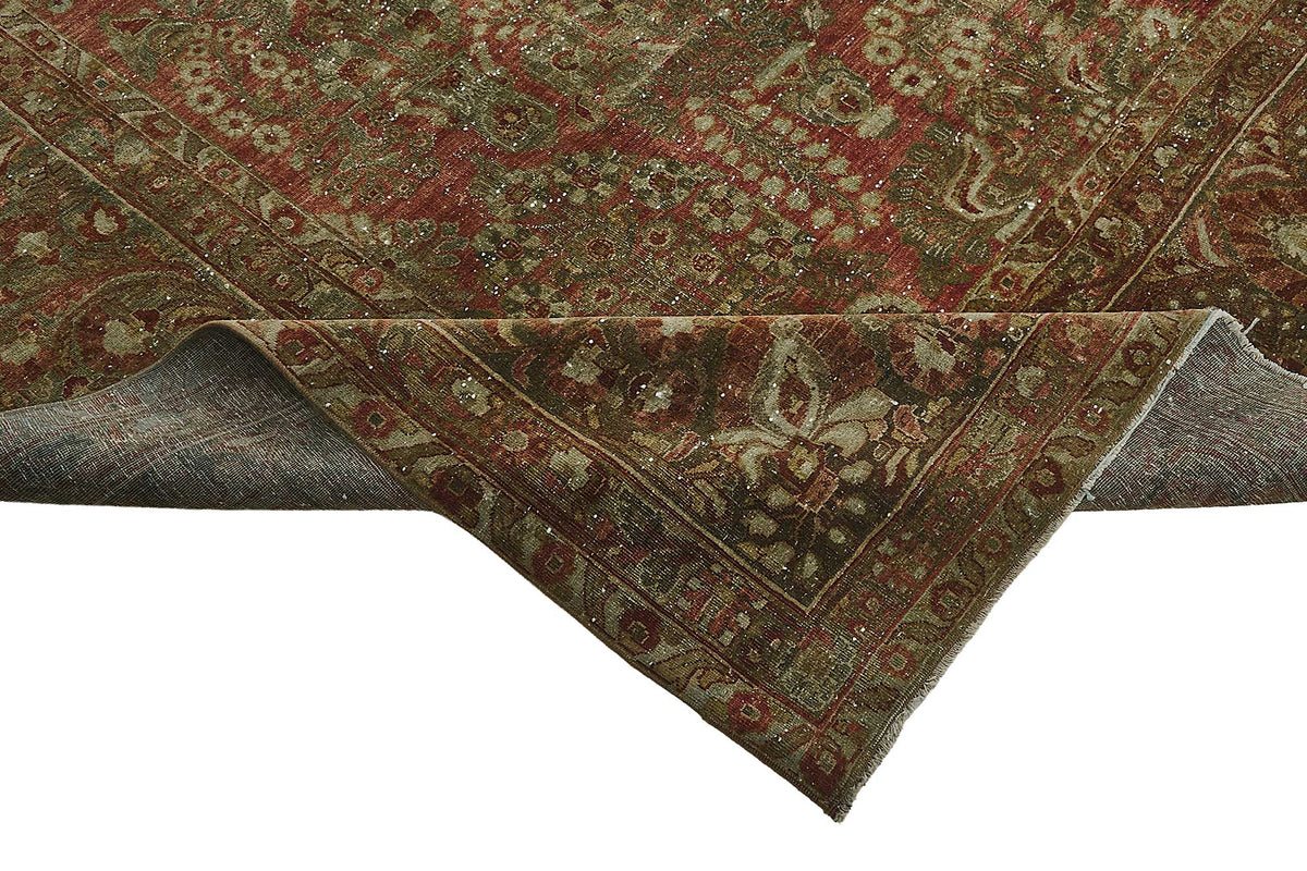 11x19 Beige Antique Persian Saruk Rug - 50120