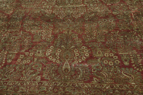 11x19 Beige Antique Persian Saruk Rug - 50120