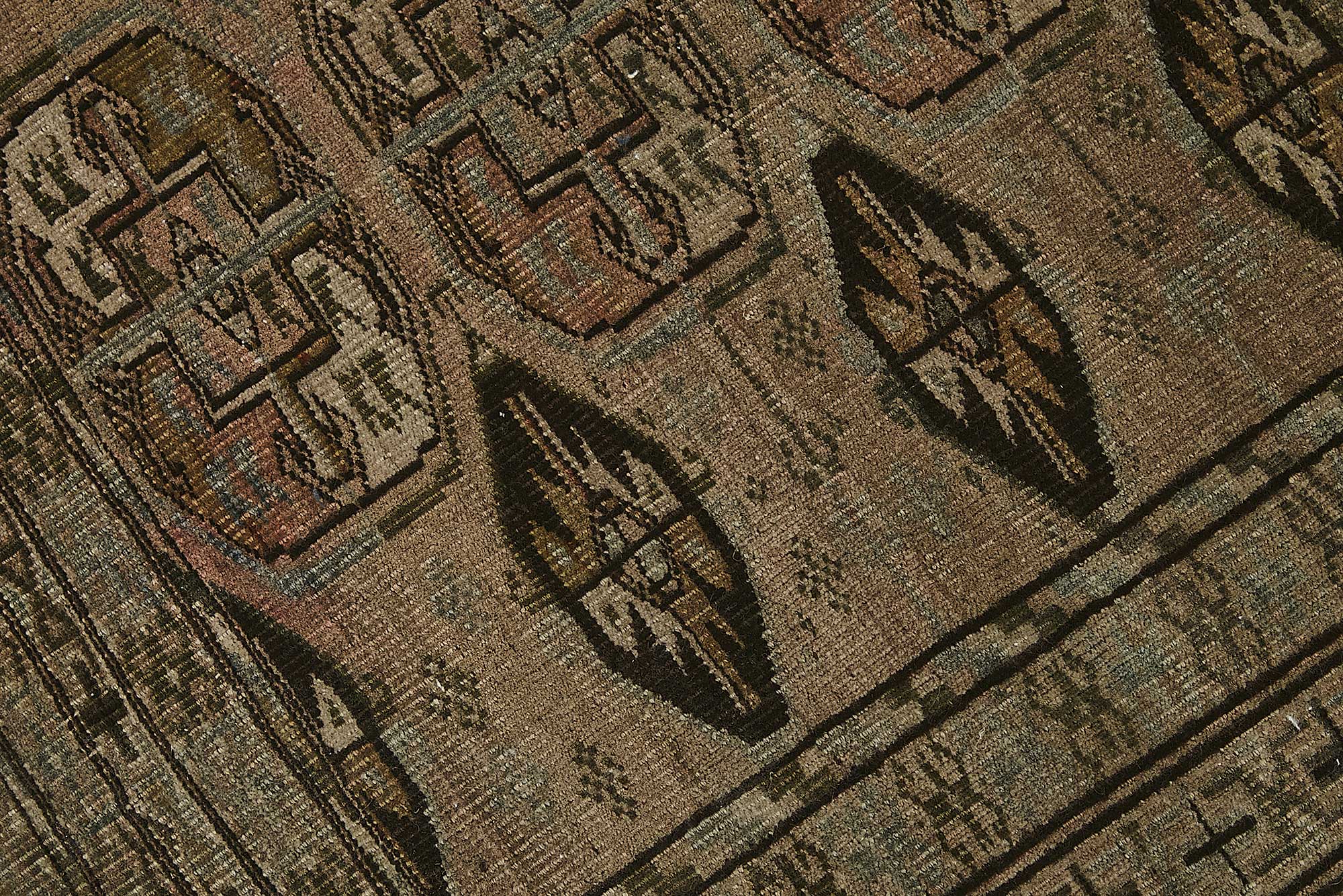 3x4 Beige Antique Ensari Turkmen Rug - 50122