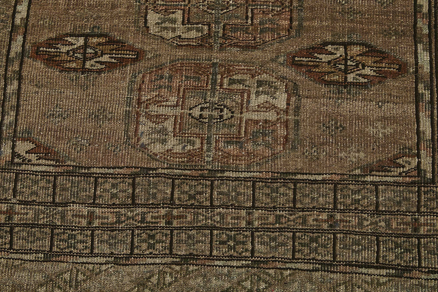 3x4 Beige Antique Ensari Turkmen Rug - 50122