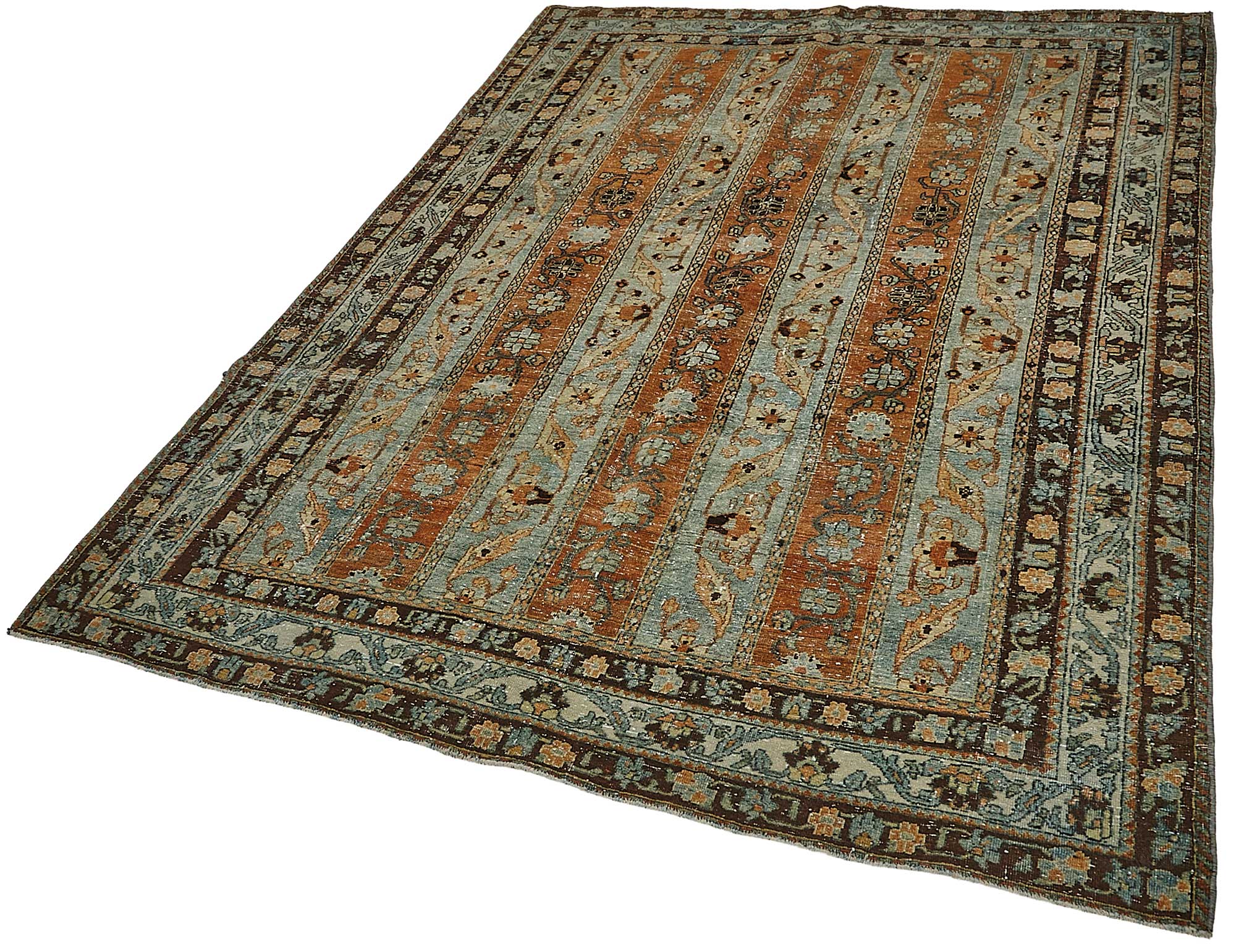 5x7 Beige Antique Persian Bakthiari Rug - 50123