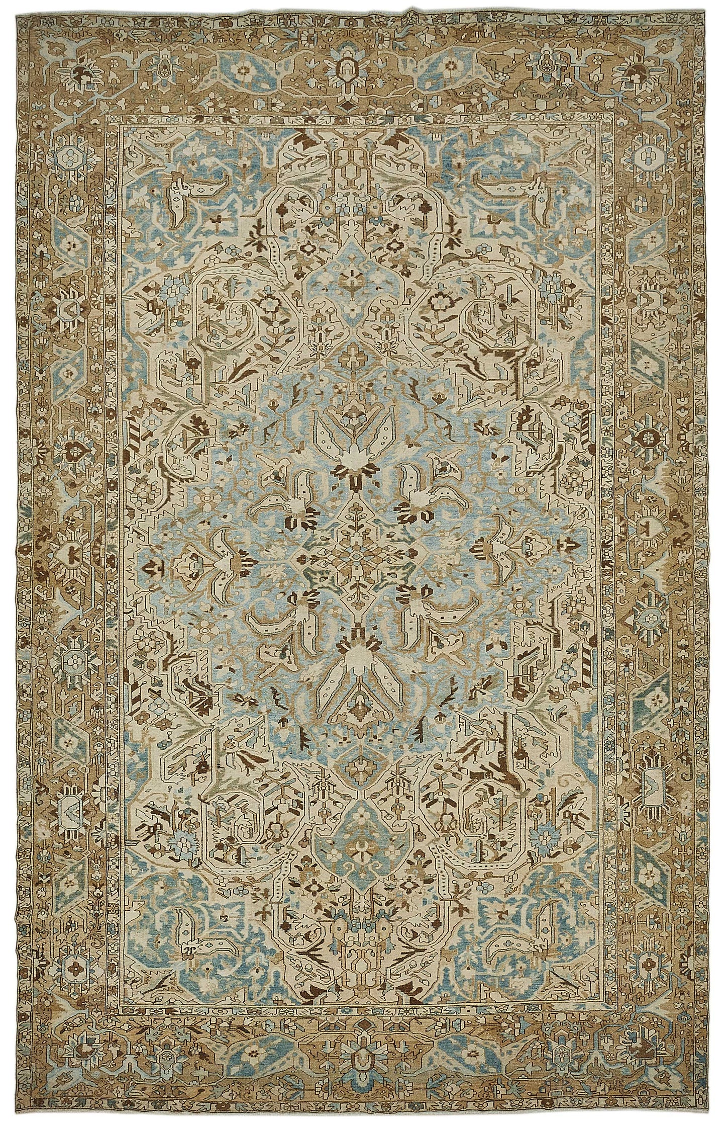 10x16 Beige Antique Persian Bakhtiari Rug - 50125
