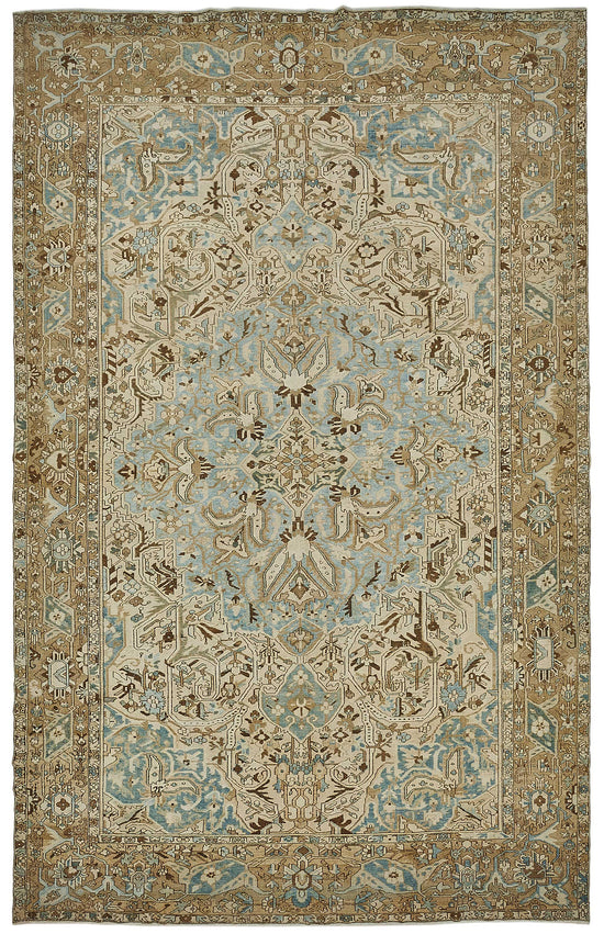 10x16 Beige Antique Persian Bakhtiari Rug - 50125