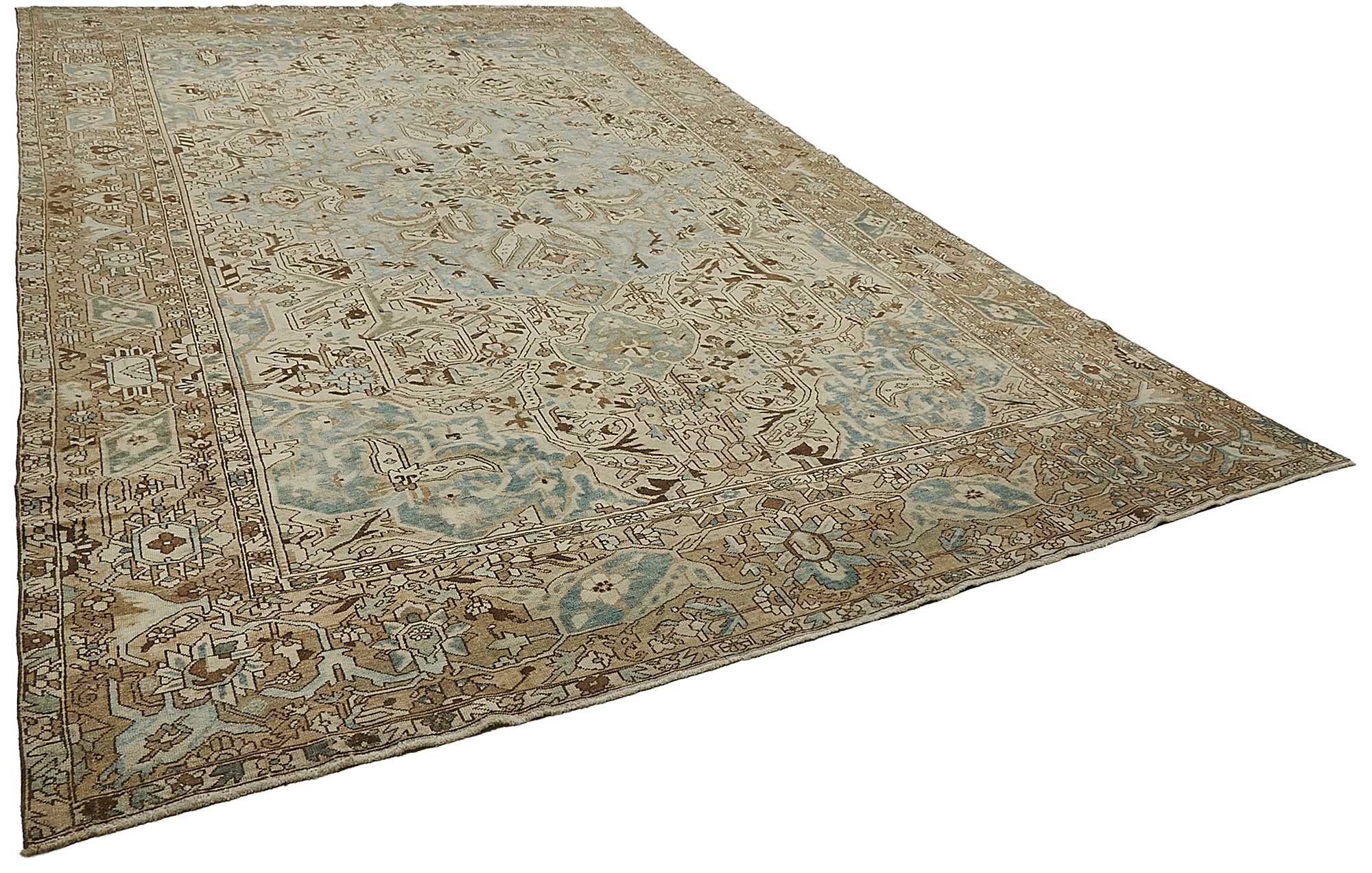 10x16 Beige Antique Persian Bakhtiari Rug - 50125
