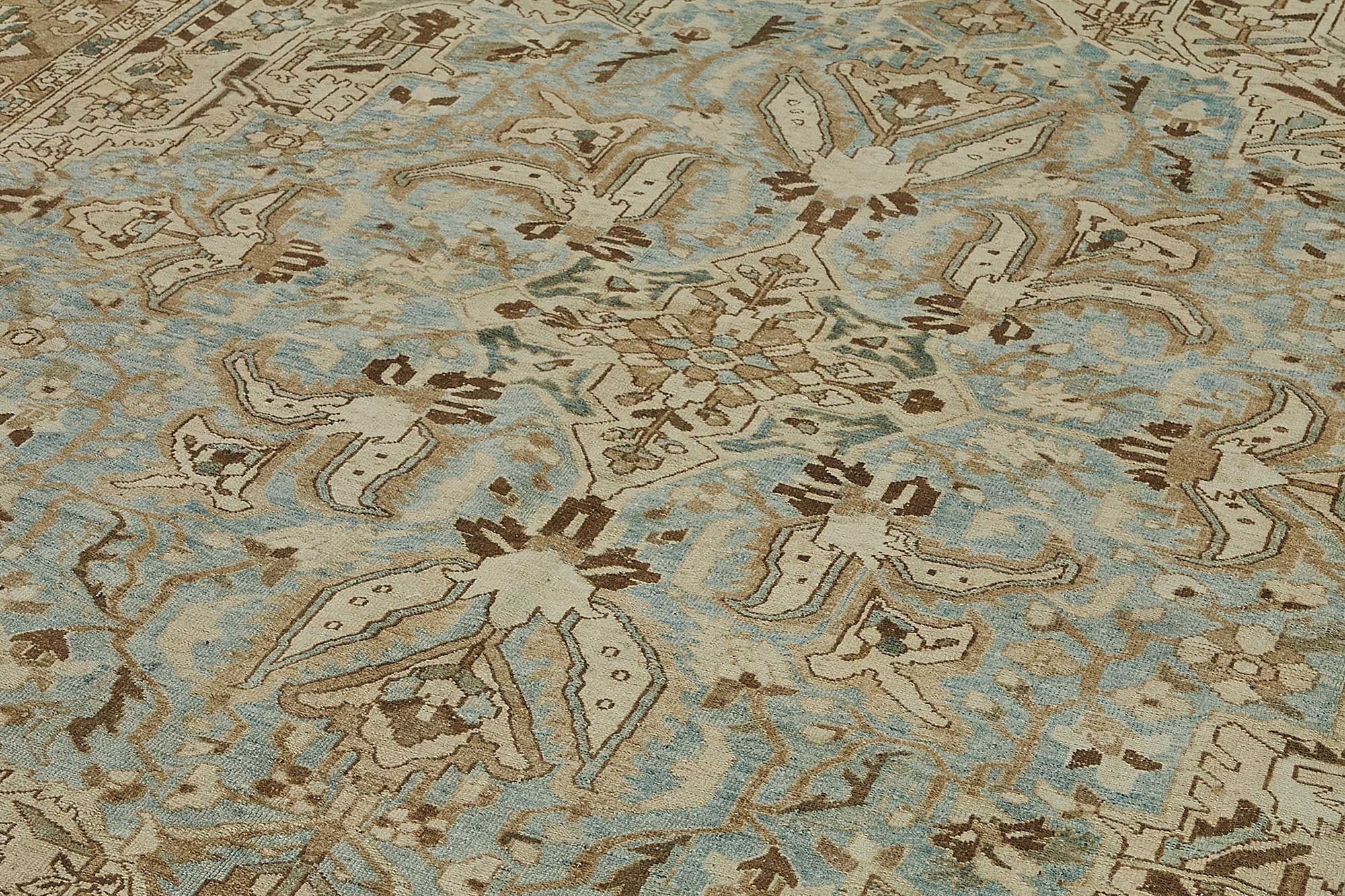 10x16 Beige Antique Persian Bakhtiari Rug - 50125