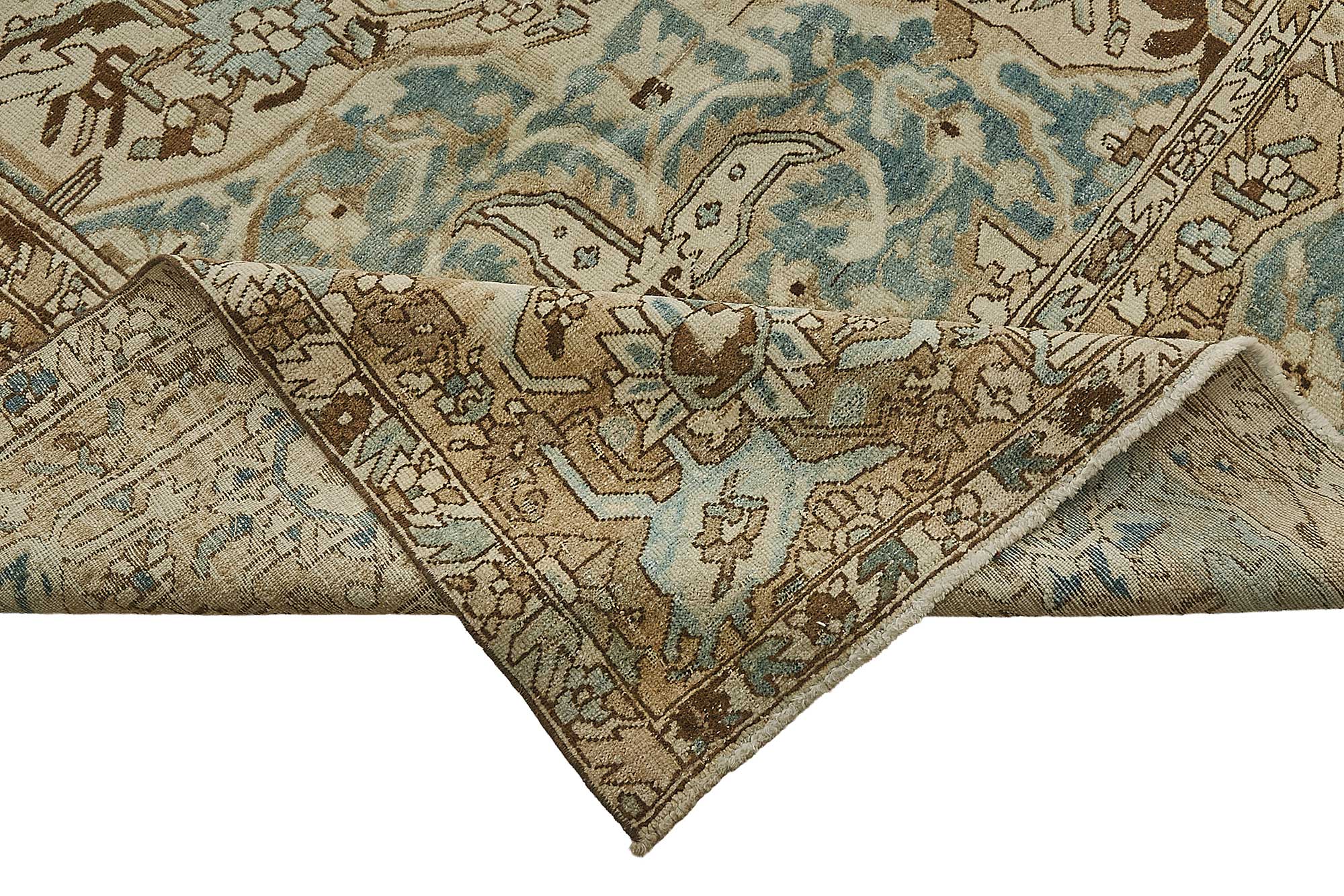 10x16 Beige Antique Persian Bakhtiari Rug - 50125