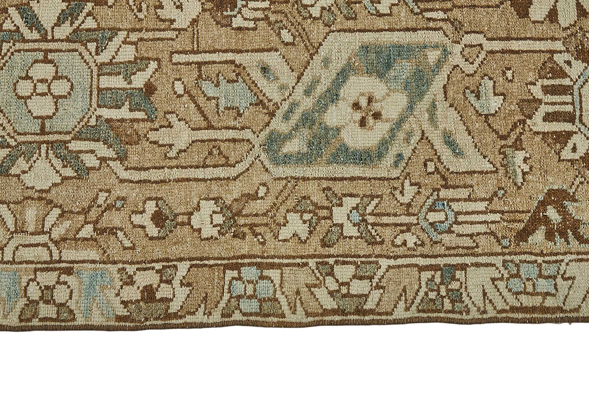 10x16 Beige Antique Persian Bakhtiari Rug - 50125