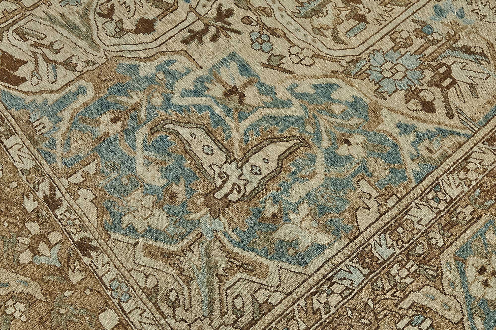 10x16 Beige Antique Persian Bakhtiari Rug - 50125