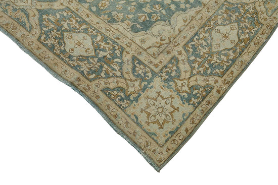 7x10 Beige Antique Persian Tabriz Rug - 50126