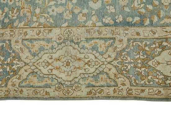 7x10 Beige Antique Persian Tabriz Rug - 50126