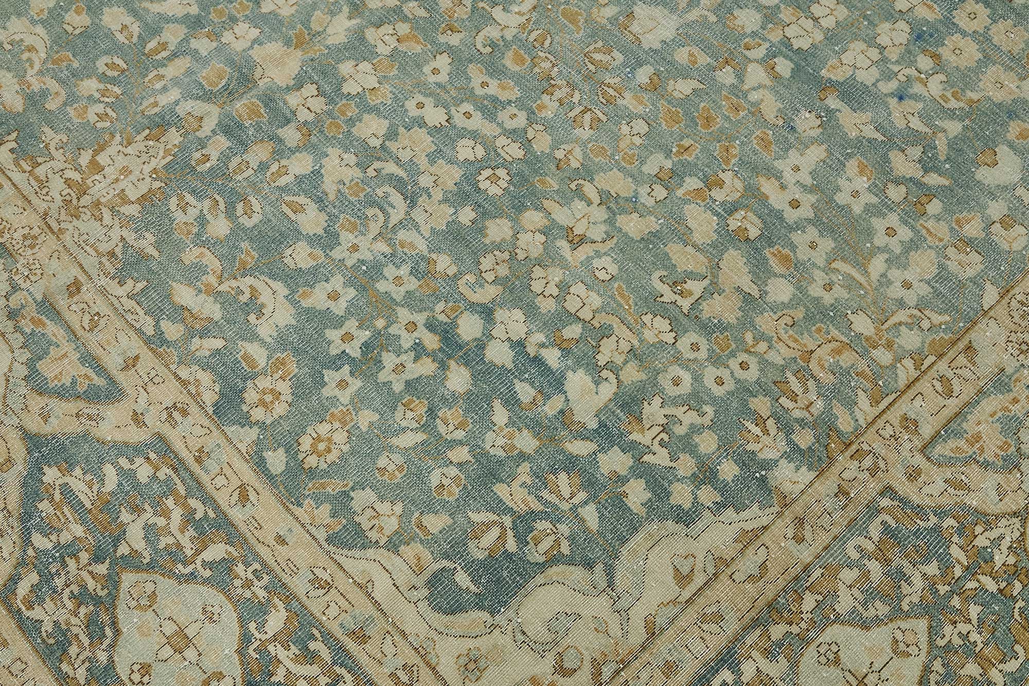 7x10 Beige Antique Persian Tabriz Rug - 50126