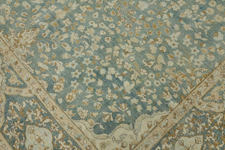 7x10 Beige Antique Persian Tabriz Rug - 50126