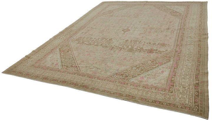 10x13 Beige Antique Persian Tabriz Rug - 50127