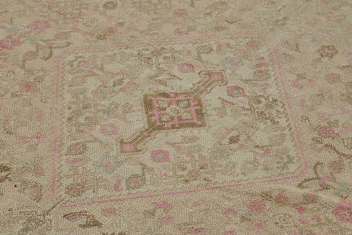 10x13 Beige Antique Persian Tabriz Rug - 50127