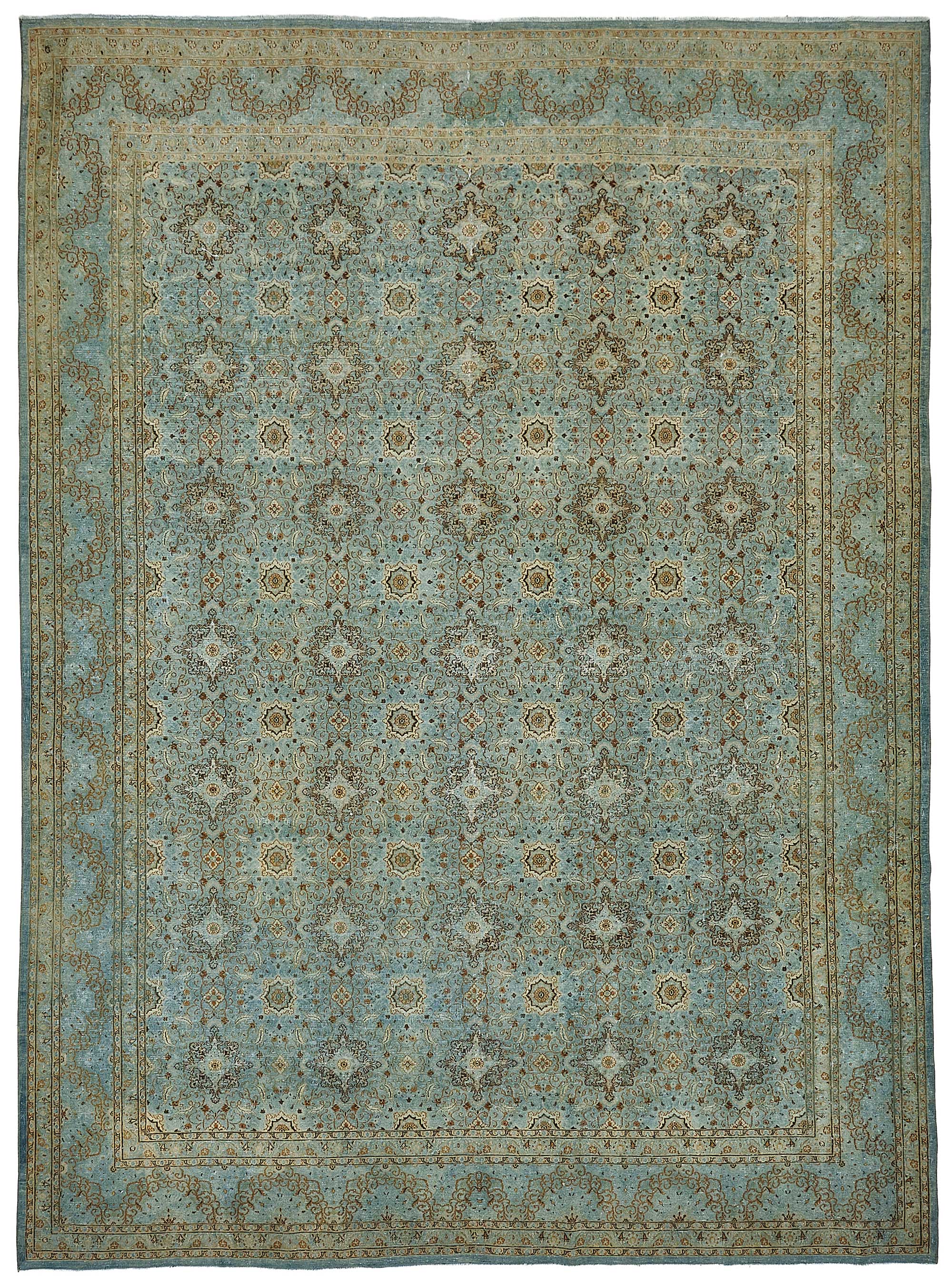 9x13 Blue Antique Persian Mashad Rug - 50128