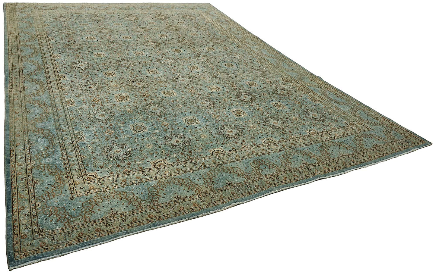 9x13 Blue Antique Persian Mashad Rug - 50128