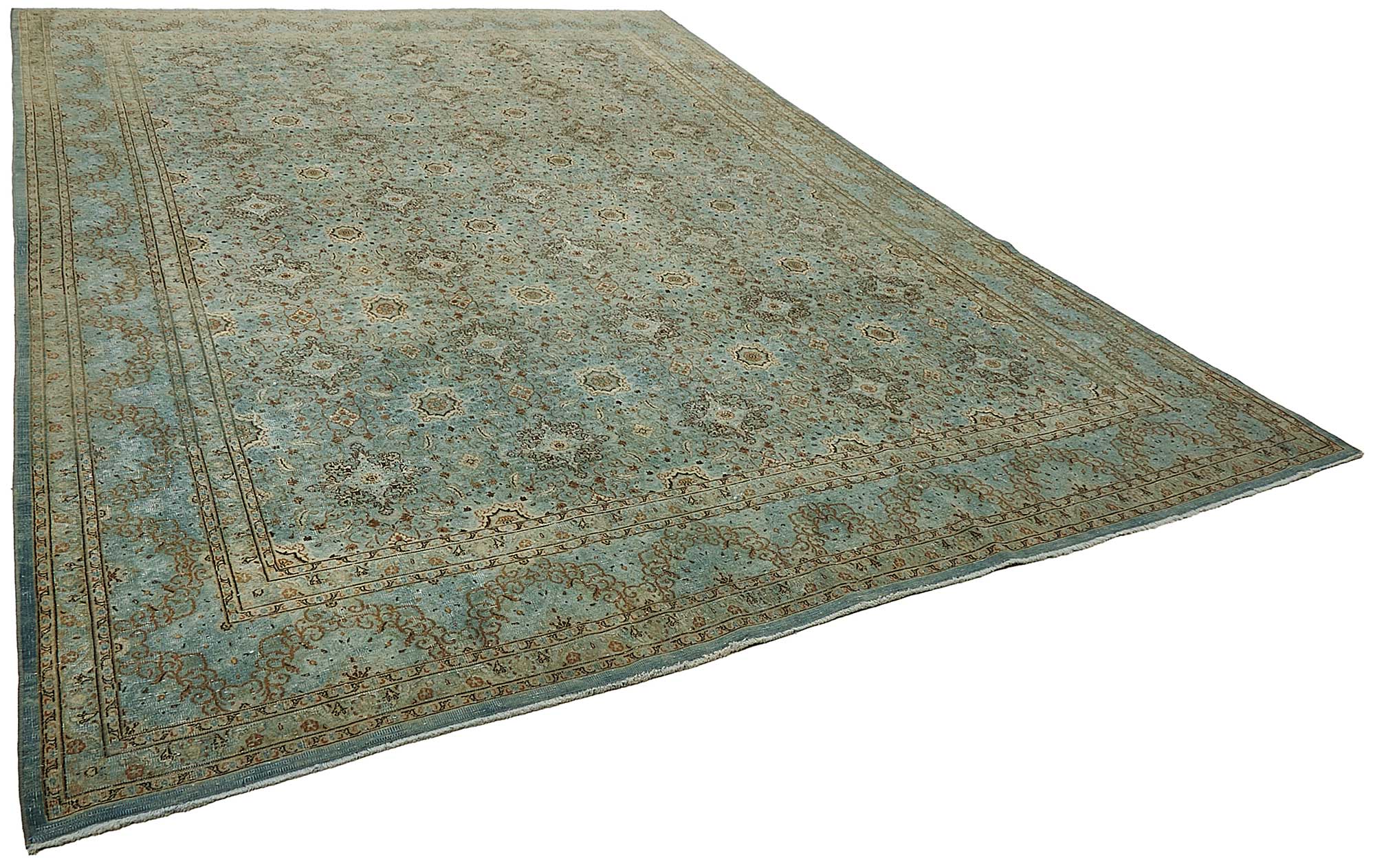 9x13 Blue Antique Persian Mashad Rug - 50128