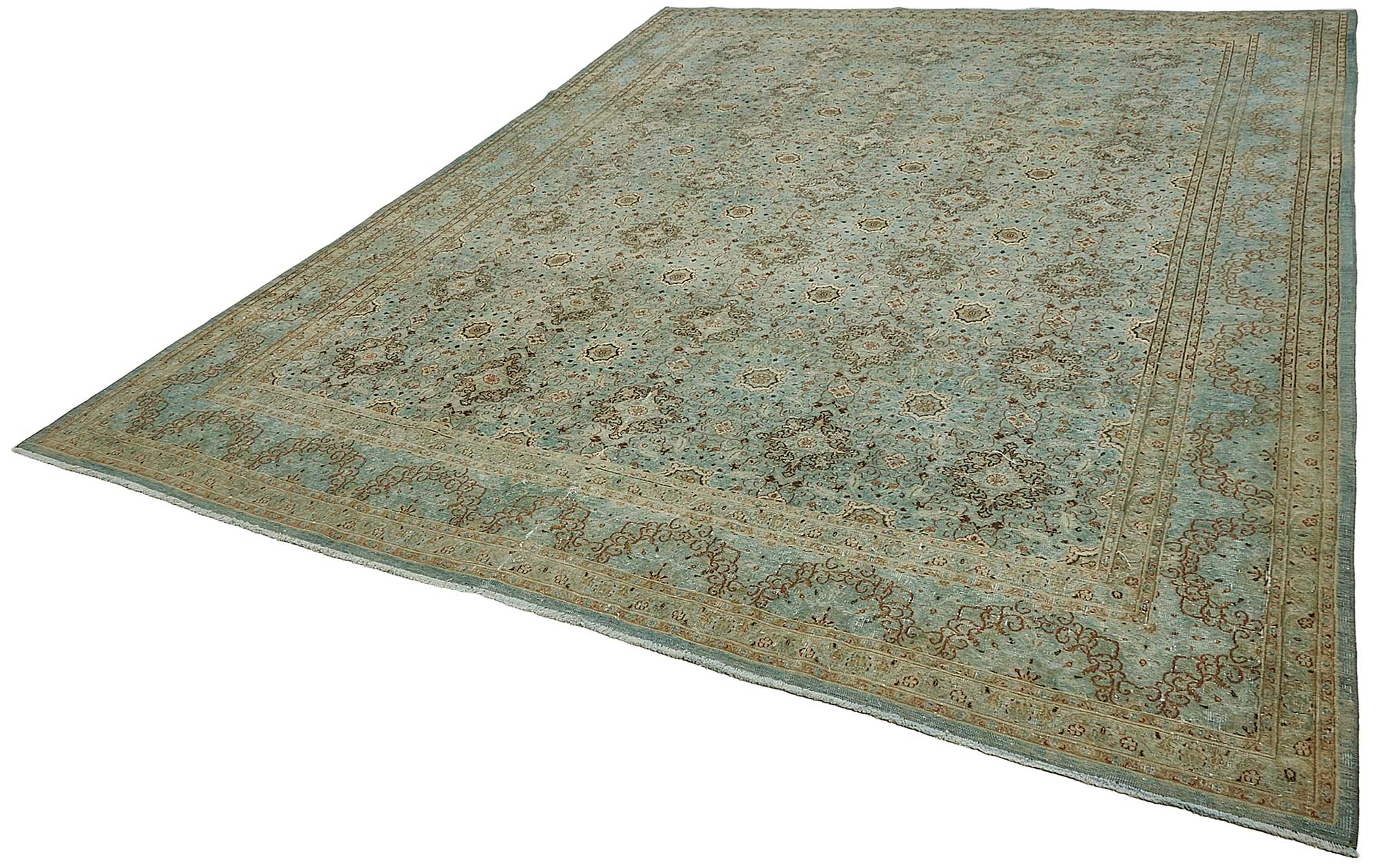 9x13 Blue Antique Persian Mashad Rug - 50128