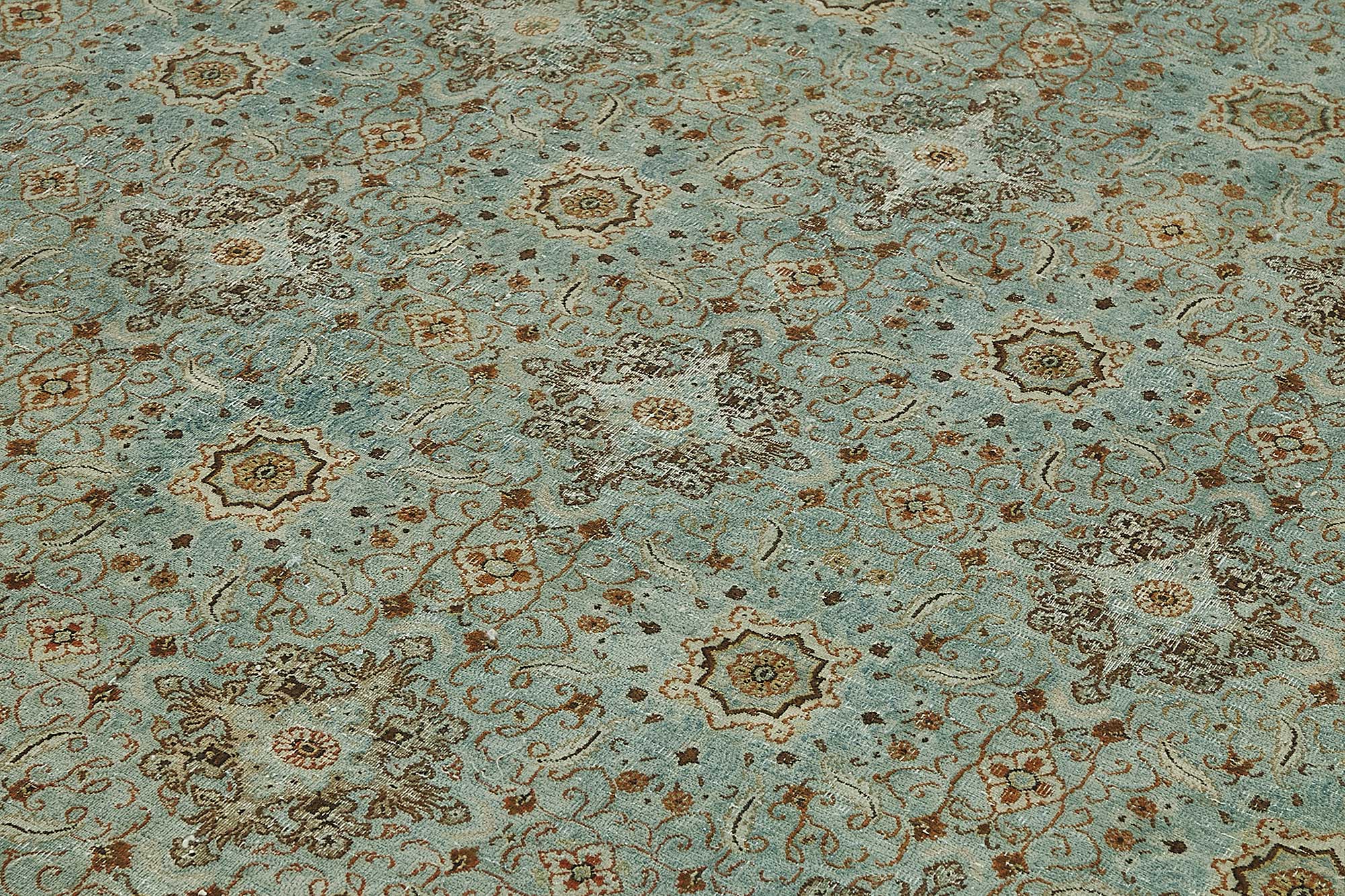 9x13 Blue Antique Persian Mashad Rug - 50128