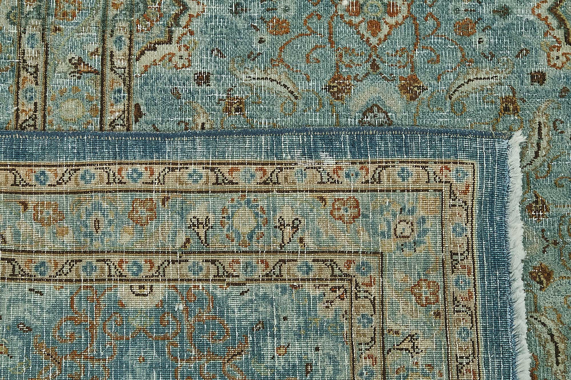 9x13 Blue Antique Persian Mashad Rug - 50128