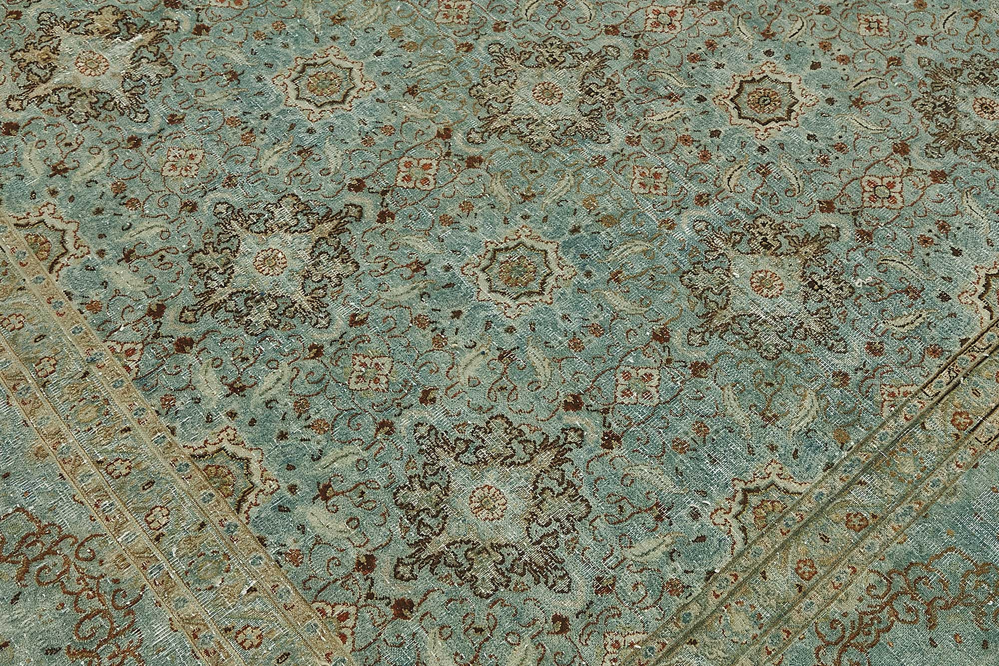 9x13 Blue Antique Persian Mashad Rug - 50128