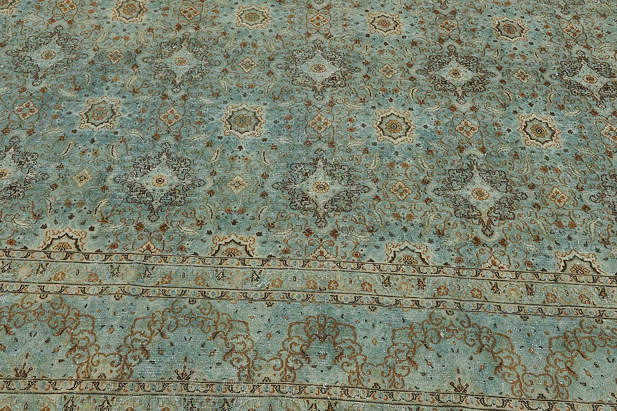9x13 Blue Antique Persian Mashad Rug - 50128