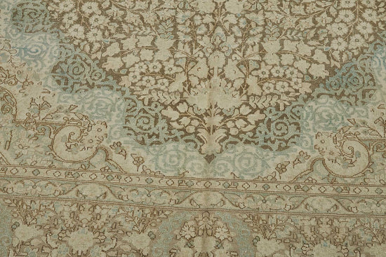 8x10 Beige Antique Persian Kerman Rug - 50129