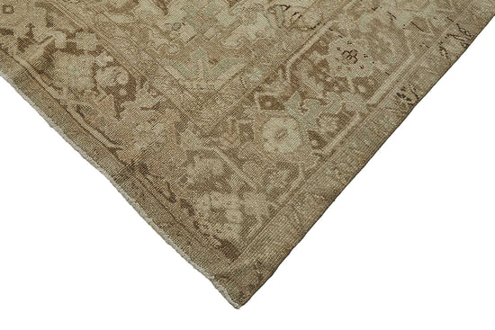 9x12 Beige Antique Persian Heriz Rug - 50130
