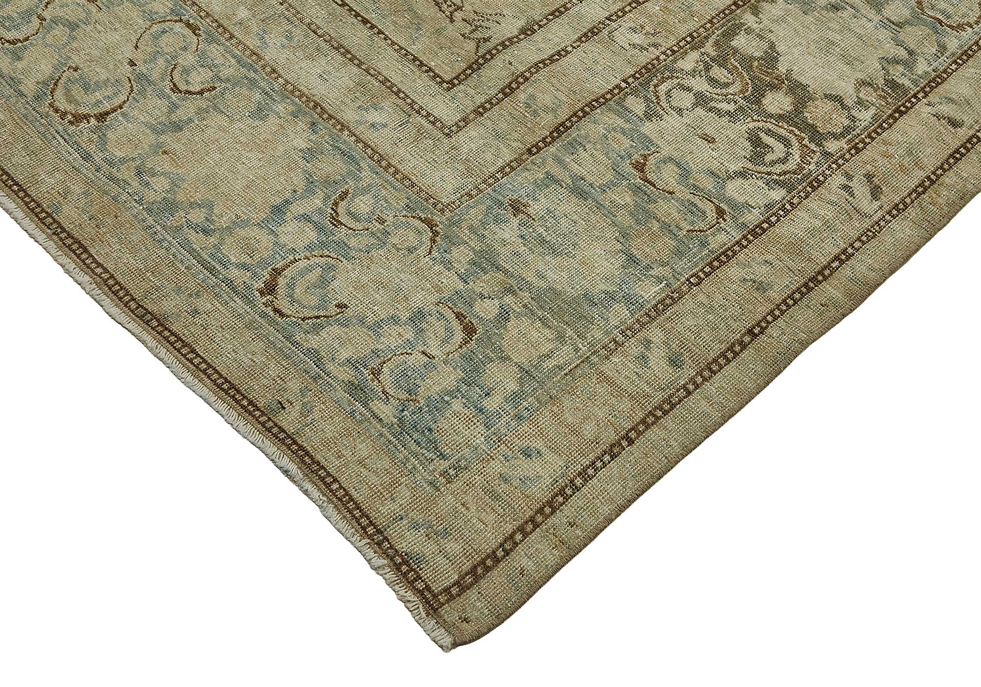 9x16 Beige Antique Persian Tabriz Rug - 50131