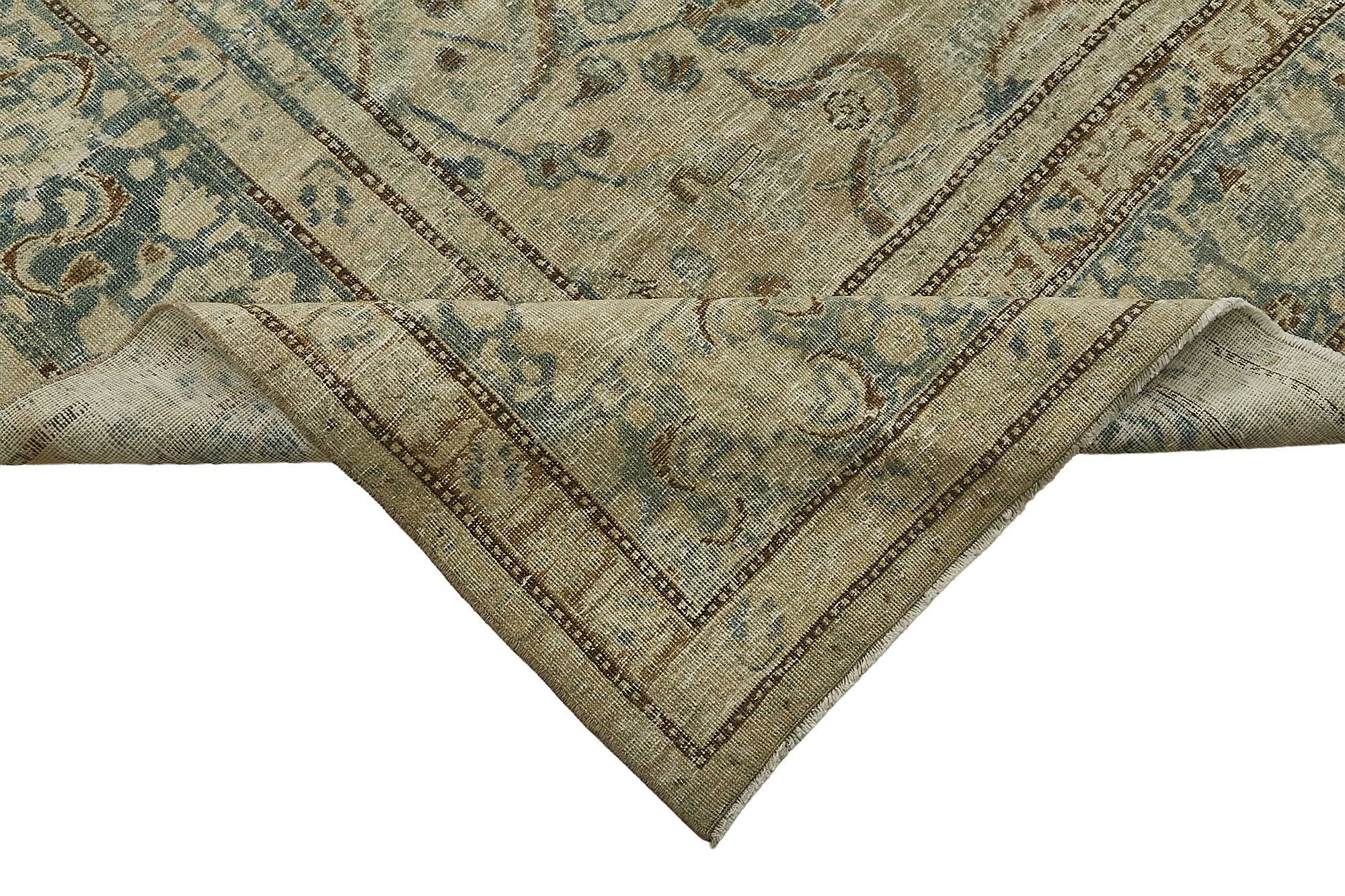 9x16 Beige Antique Persian Tabriz Rug - 50131