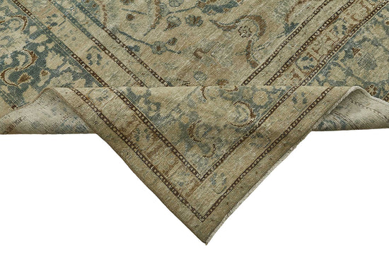 9x16 Beige Antique Persian Tabriz Rug - 50131
