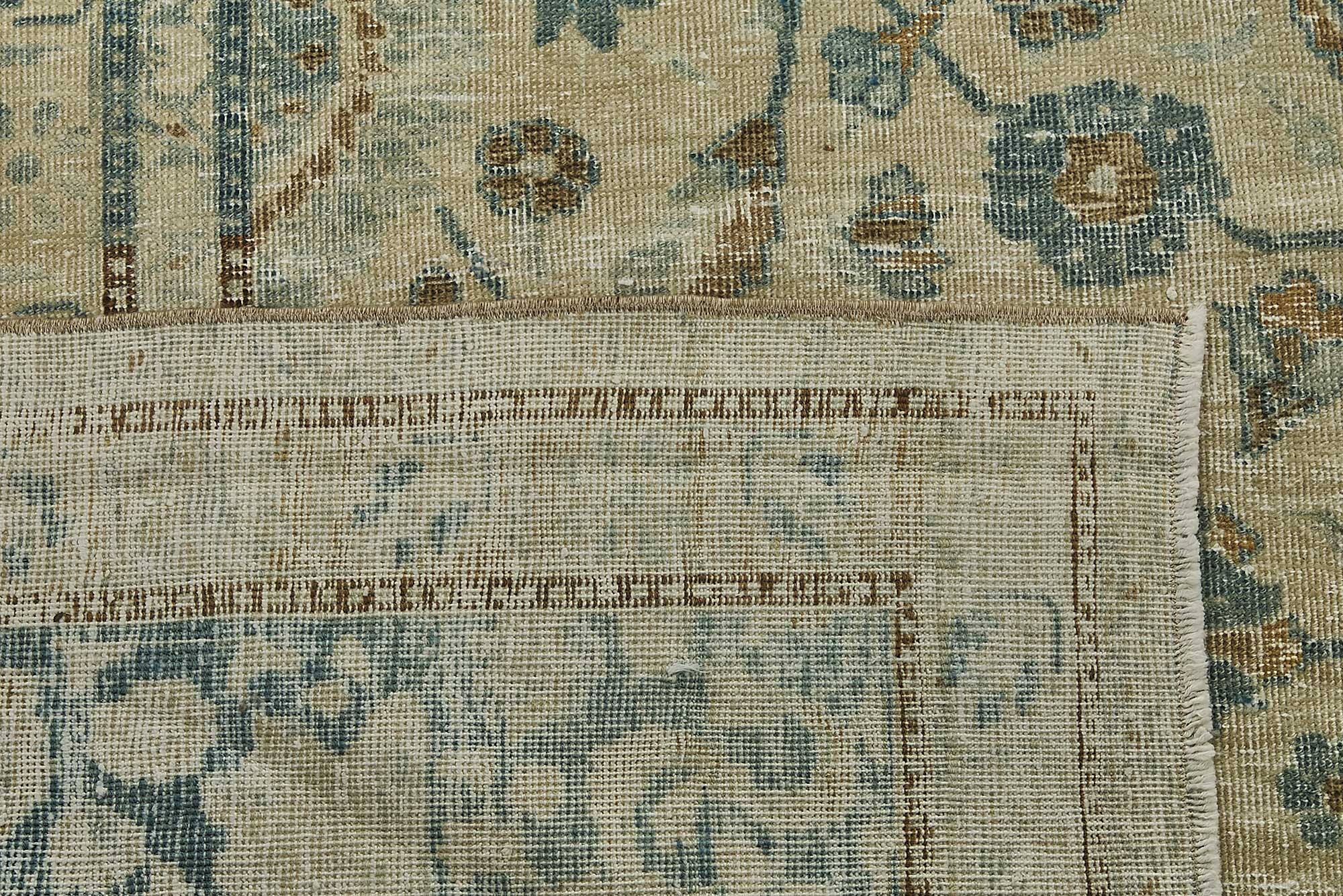 9x16 Beige Antique Persian Tabriz Rug - 50131