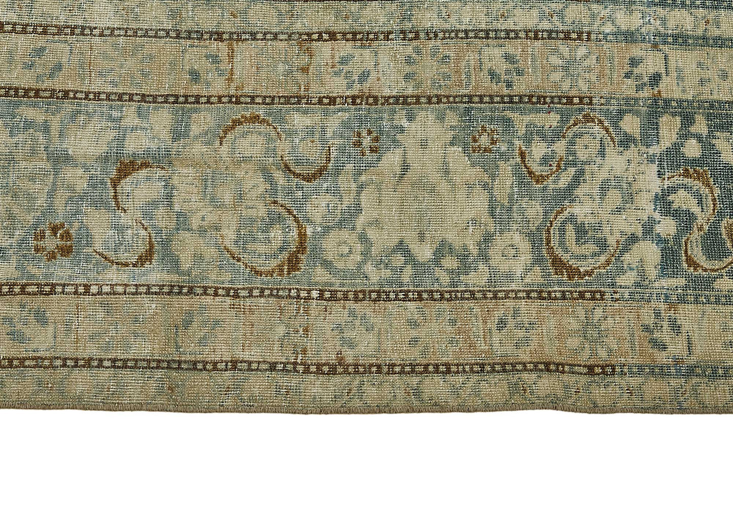 9x16 Beige Antique Persian Tabriz Rug - 50131